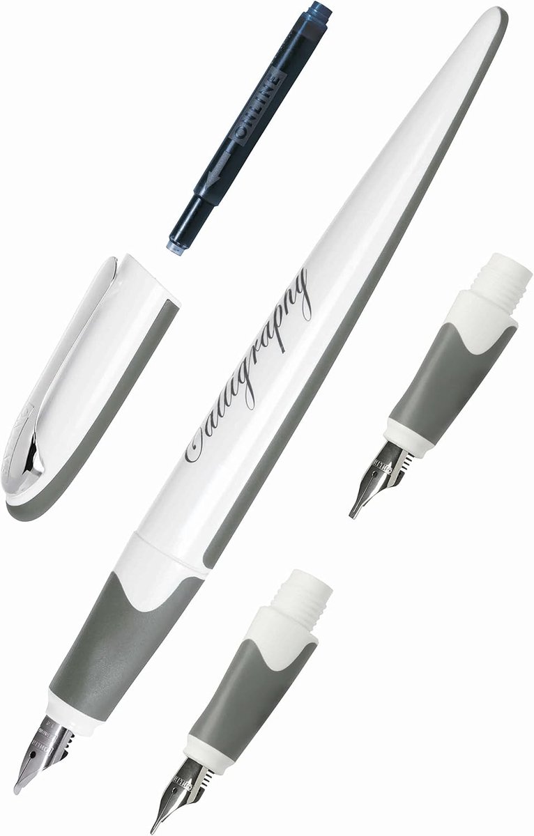 kalligrafieset I geschenkset Best Writer I kalligrafie vulpen I schrijven met converter Basisset wit
