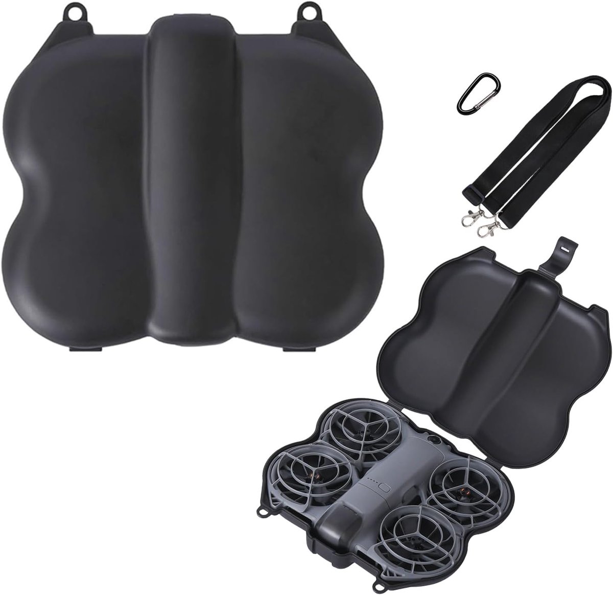 Tas voor DJI Flip drone, kunststof harde koffer, drone-beschermhoes, compacte opbergtas, accessoires voor DJI Flip, anti-botsing en krasbestendig, tas voor DJI Flip (zwart)