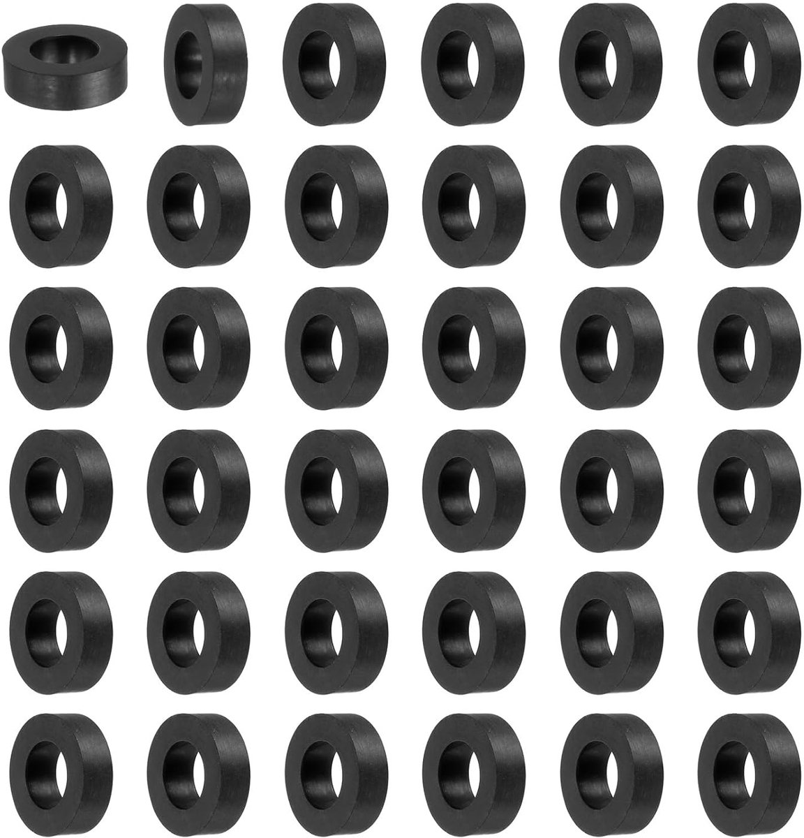 36 stuks rubberen onderlegschijven rubberspacers afstandshulzen 16 mm buitendiameter 8,5 mm binnendiameter 5 mm dikte ronde rubberen bussen dikke rubberen schijven voor huis auto accessoires