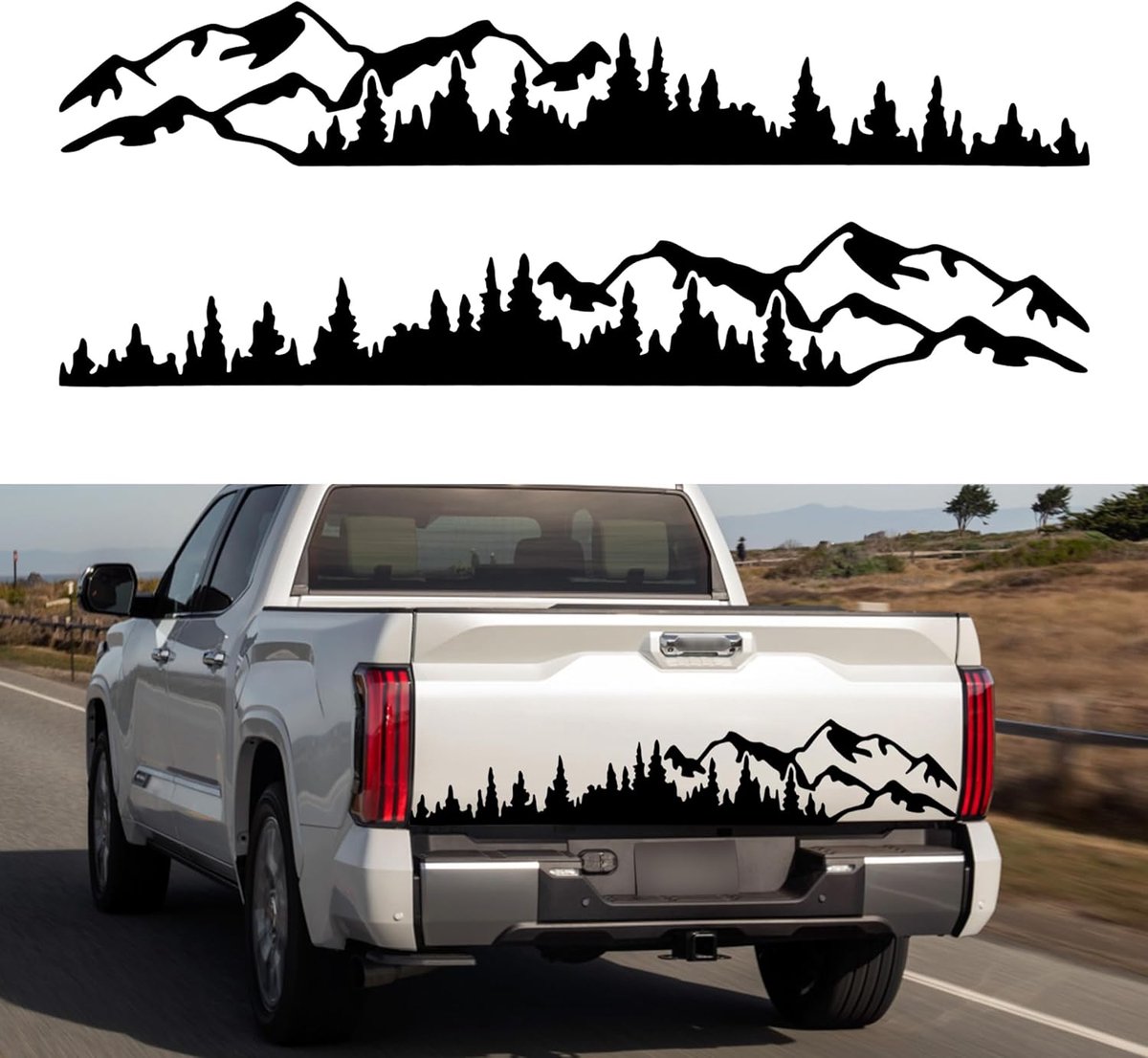 1 paar 150 cm bergboom bos vinyl stickers voor auto carrosserie deur kant auto bos grafische stickers decoratie voor SUV vrachtwagen off-road voertuigen universele stickers accessoires