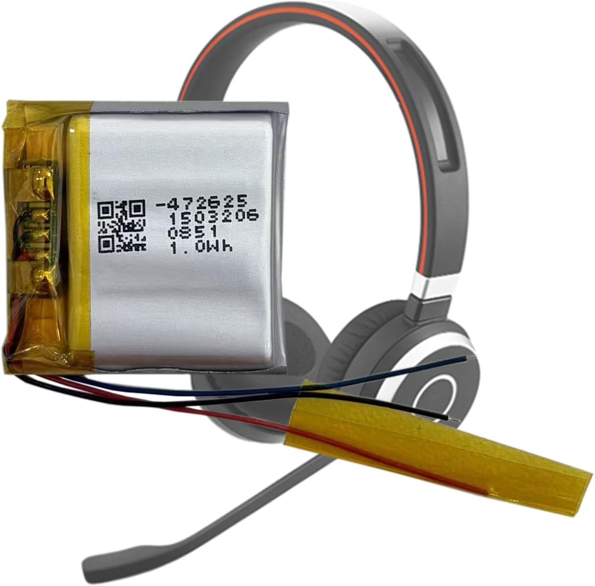 Compatibel met Ja-Bra Evolve 65, Evolve 75, Evolve 80 draadloze Bluetooth hoofdtelefoon (vervanging voor AHB472625PLT)