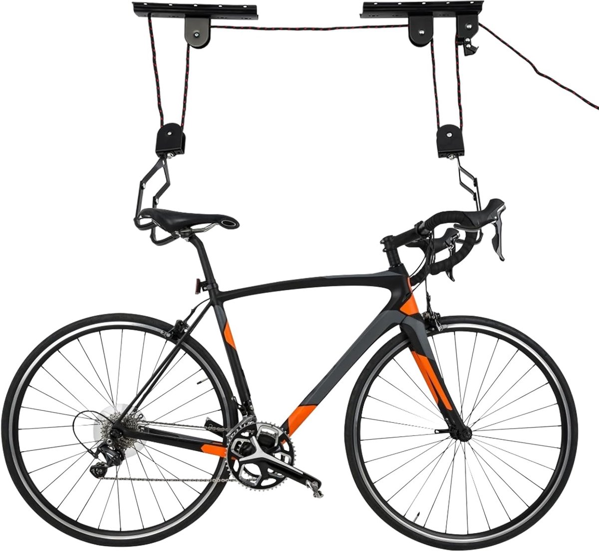 Fietslift plafondhouder - 60 kg draagvermogen - hoogwaardig staal - ruimtebesparend voor garage - SnelShoppen
