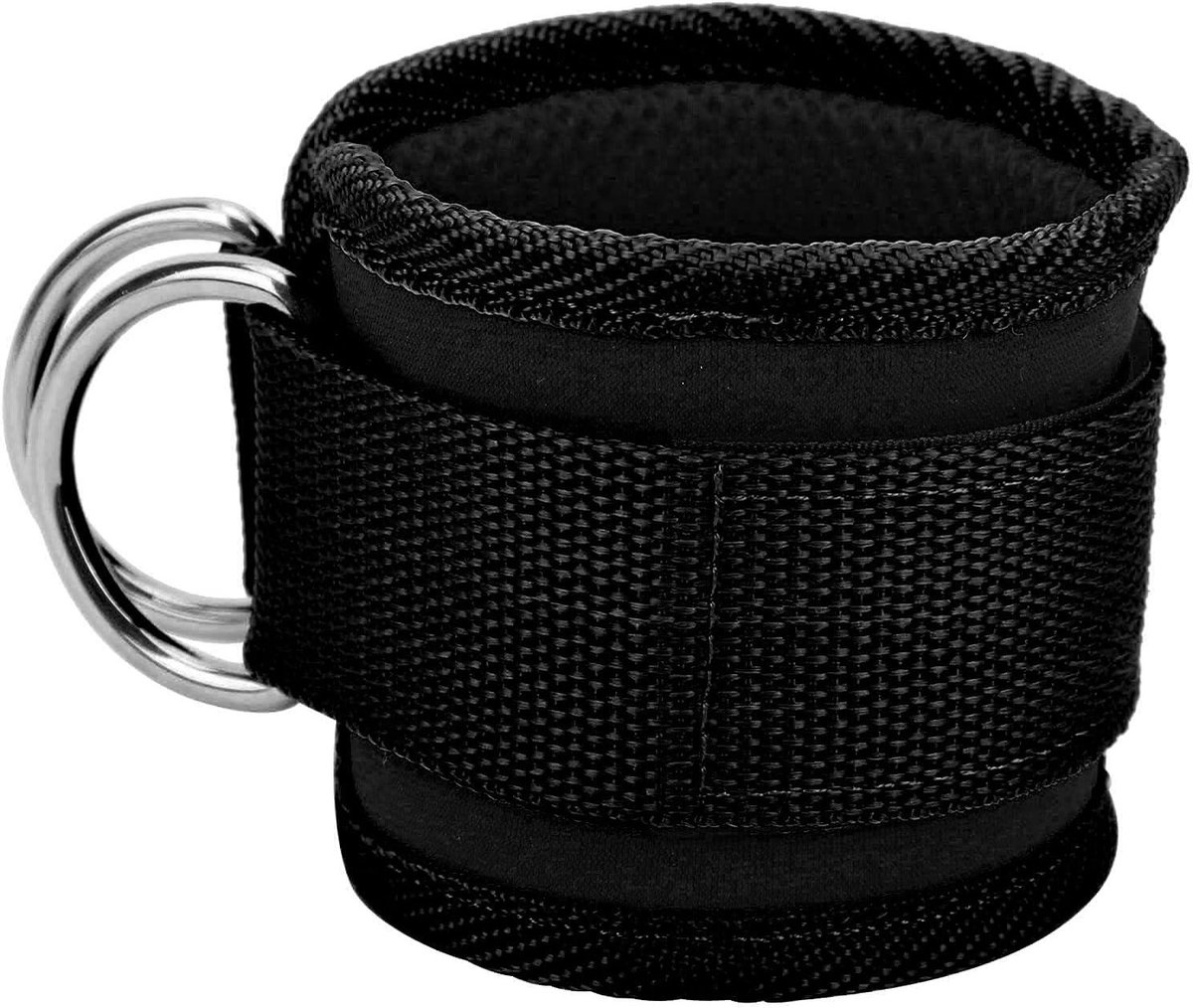 Enkelbandjes Kabelmachine - Fitness Banden - Been Kracht Opbouwen - Verstelbaar met Gesp - 26x8cm - Zwart