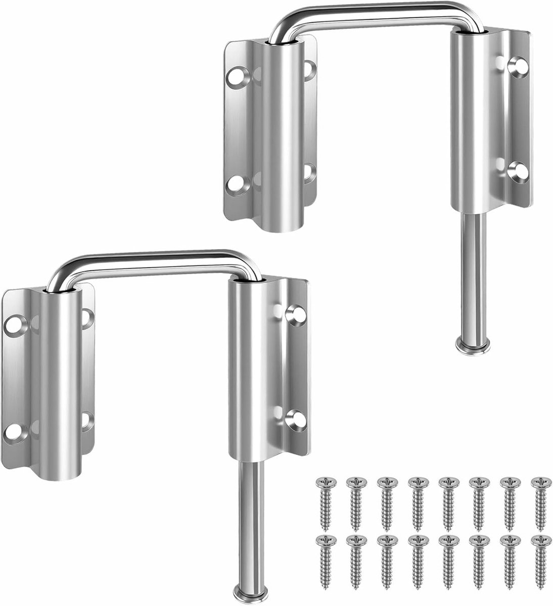 U-terrasslot voor schuifdeuren, aluminium grendelslot, slotgrendel, 90/180° verstelbaar en flexibel voor verhoging van de veiligheid van schuren, ramen, 2 stuks, zilver