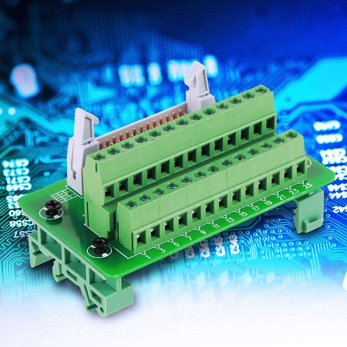 26 Pin Idc Connector Breakout Idc 26 Pin Breakout Board Idc26P Din Rail 26Pin 5Mm Mount Interface Module Mannelijke Connector Breakout Board