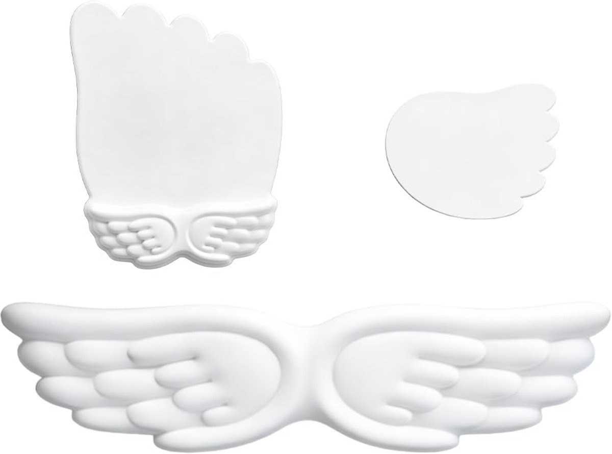 Angel Wings Polssteun voor toetsenbord, ergonomische polssteun voor muis en toetsenbord met onderzetters, zacht traagschuim voor computer en laptop, thuiskantoor, gaming