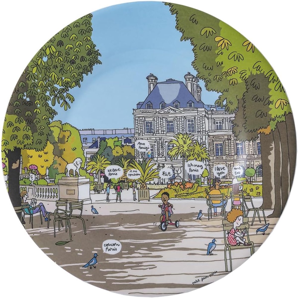 Dag - Luxemburg voor tuin, Ø 20 cm, melamine