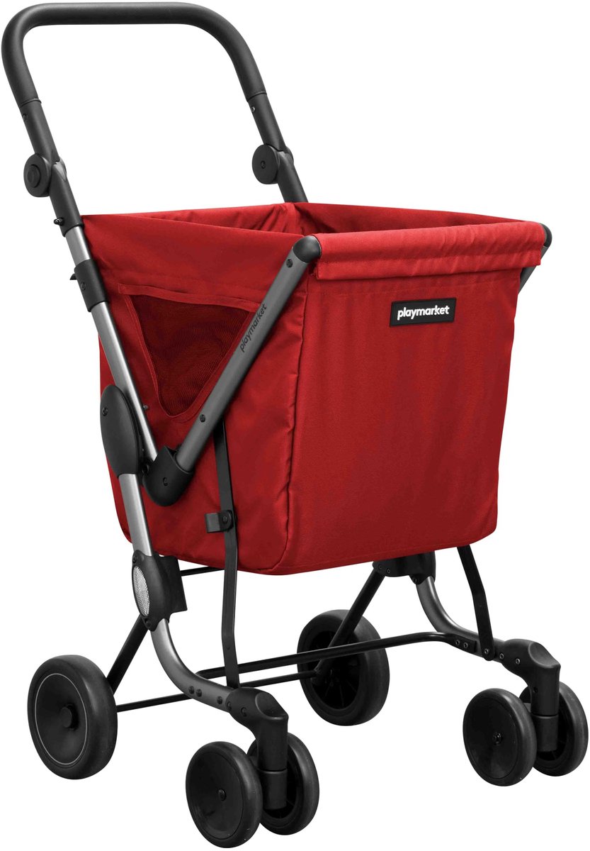 Winkelwagen meerkleurig - standaard - stevig ontwerp - ideaal voor boodschappen - SnelShoppen