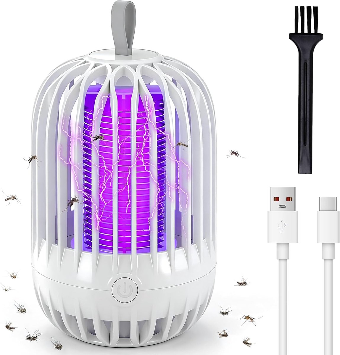 Elektrische muggenlamp - giftvrije UV lamp - oplaadbaar nachtlicht - ideaal voor slaapkamer en kinderroom - ShopVlot