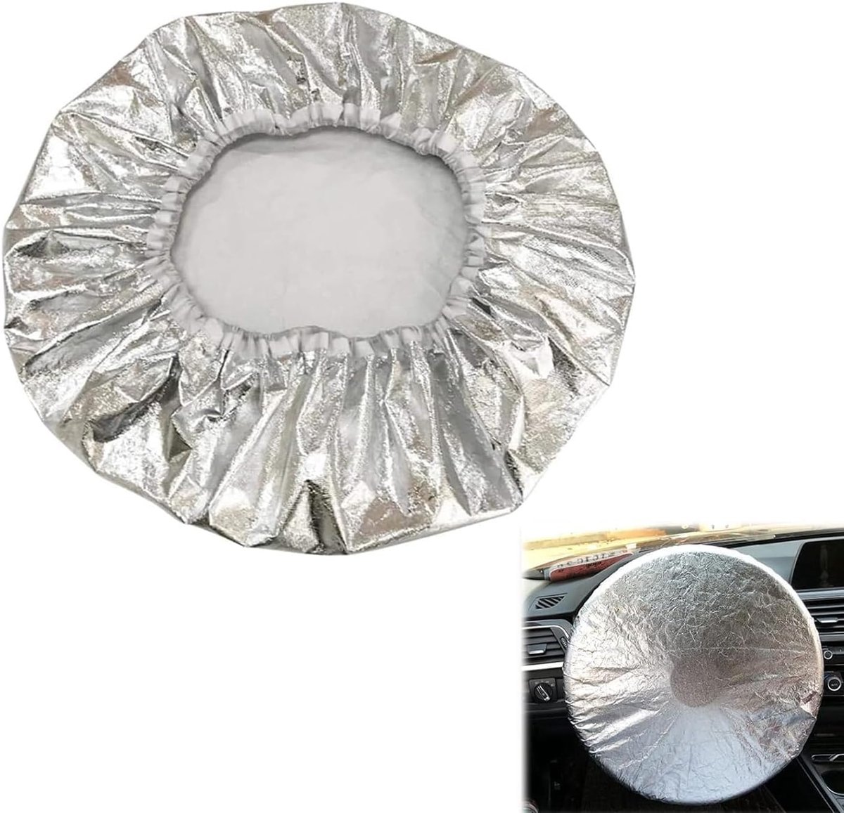 Stuurwielbescherming 50 x 50 cm - Aluminium - Zonnebescherming - Comfortabel grip - ShopVlot