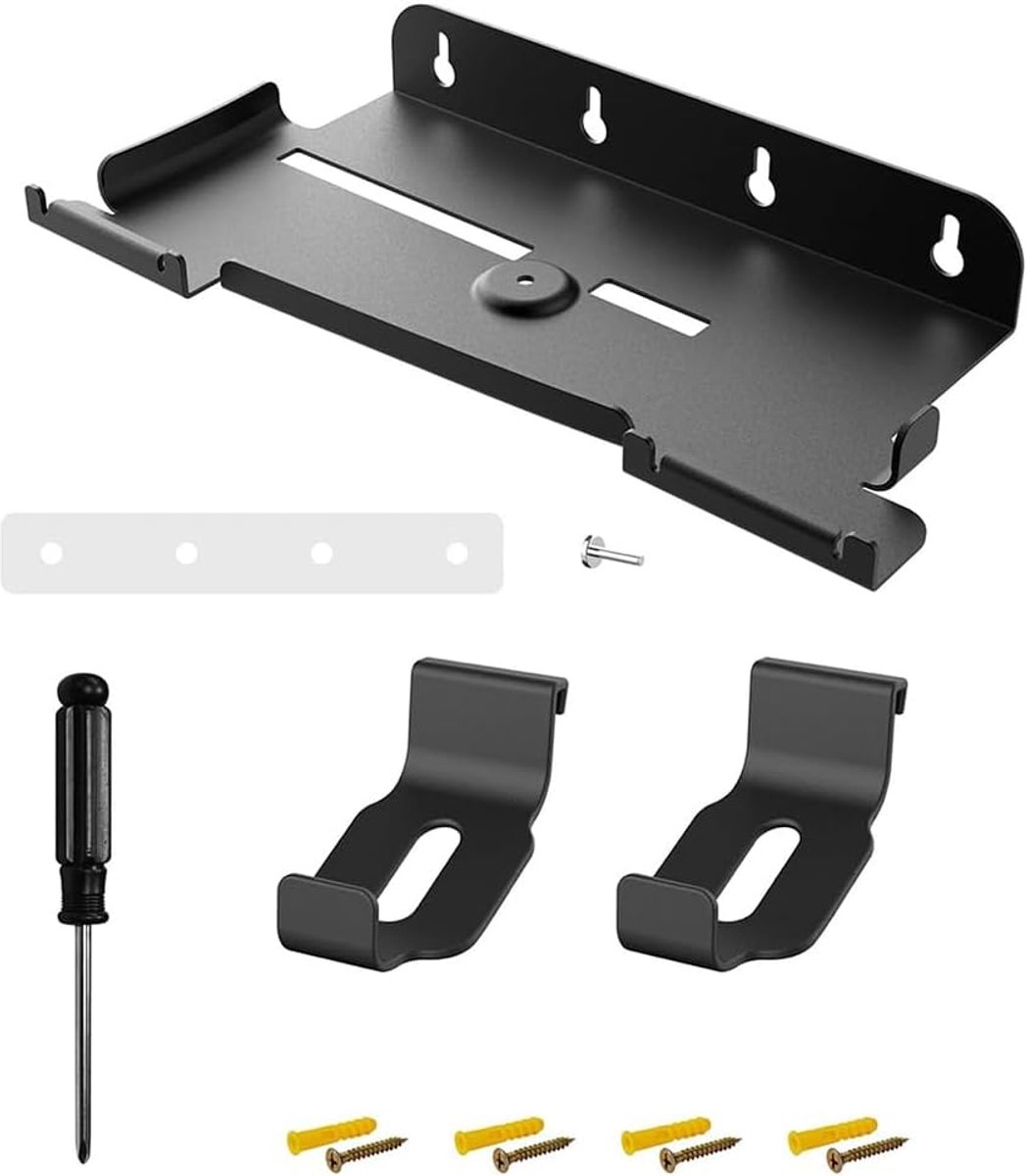Wandbeugel gameconsole standaard - staal - controllerhouder - optimale ventilatie - ShopVlot