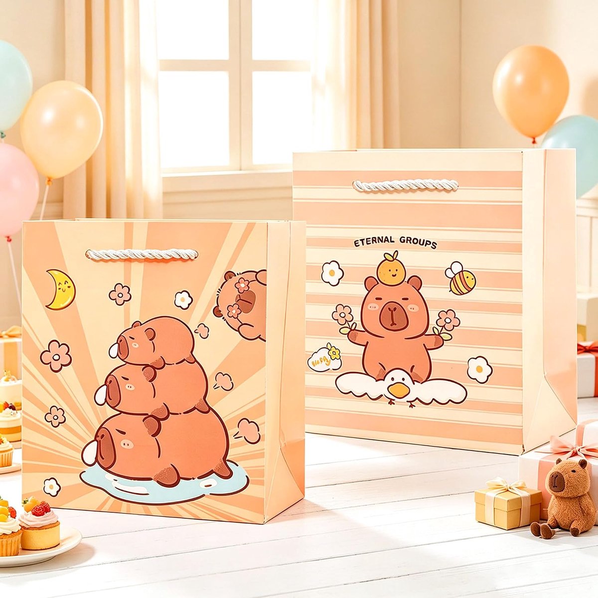 cadeauboxen capybara - 10 stuks - schattige decoraties - perfect voor verjaardagen - ShopVlot
