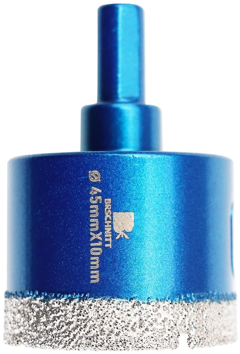 Diamant Boor Set 45MM - Drukdiamant - Driehoekshank - Voor porselein en keramiek - ShopVlot