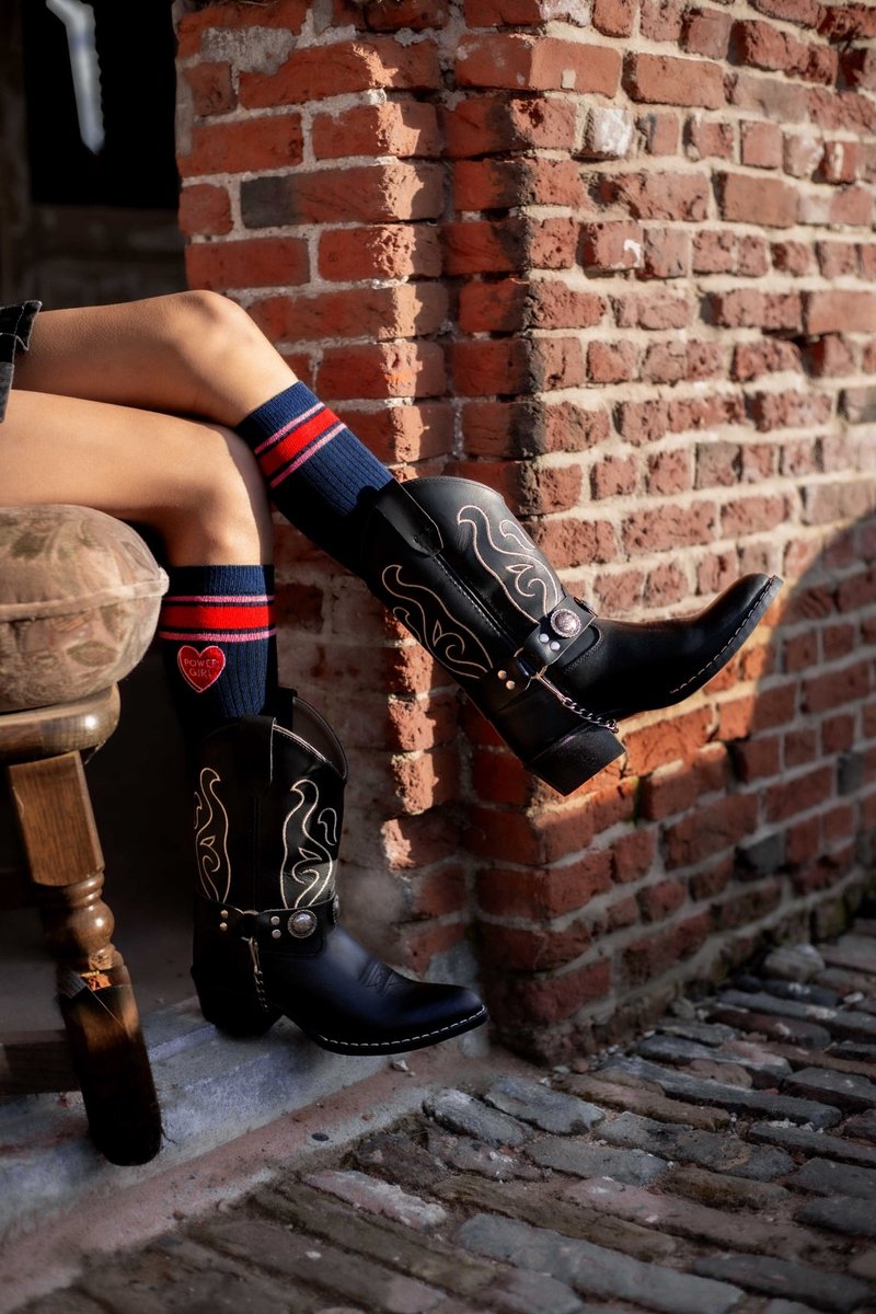 Bootstock Bobby Cowboylaarzen - Kinderen - Zwart - Leer