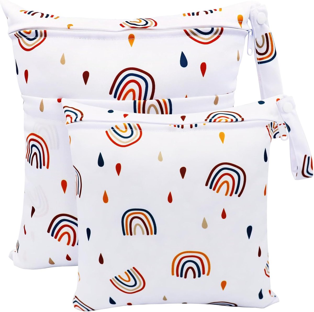 Wetbag set van 2 - Waterdichte stof - Voor natte en droge spullen - Ideaal voor luiers en zwemkleding - ShopVlot