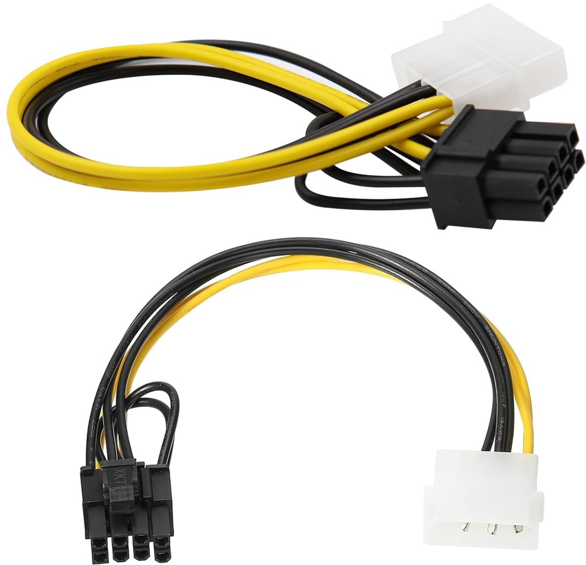 PCI-e kabel 4 pin naar 8 pin - 220mm verlengkabel - koper geleider - ideale oplossing voor GPU - SnelShoppen