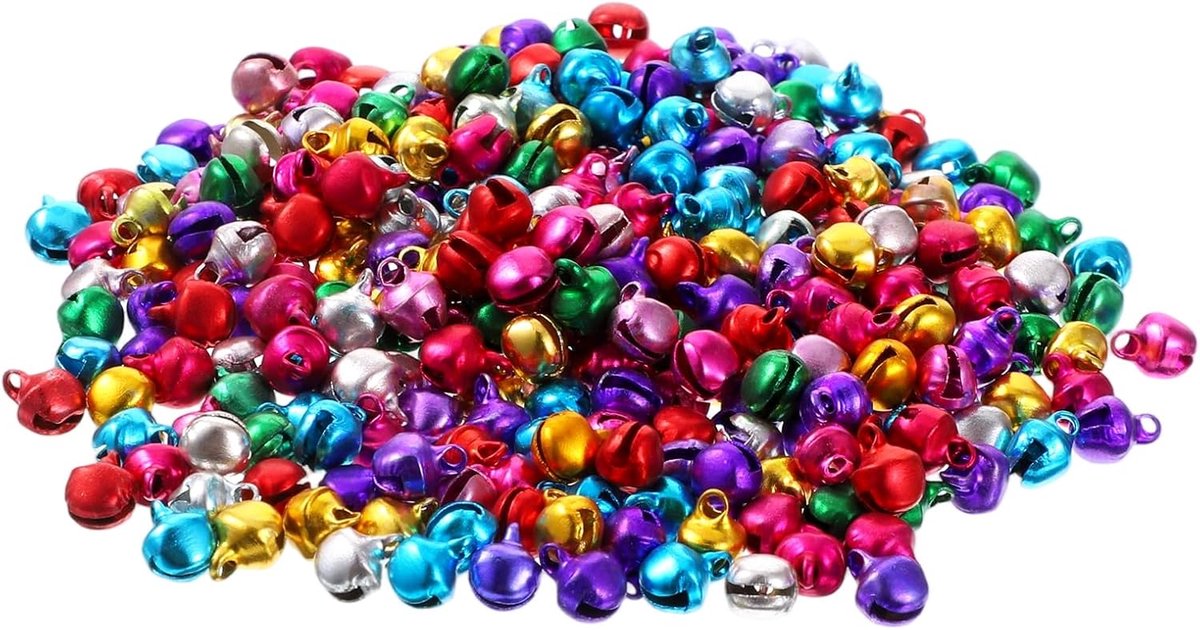 Mini bellen 120 stuks - kleurrijke metalen bellen - perfect voor kerstdecoratie - ideaal voor ambacht en DIY - SnelShoppen