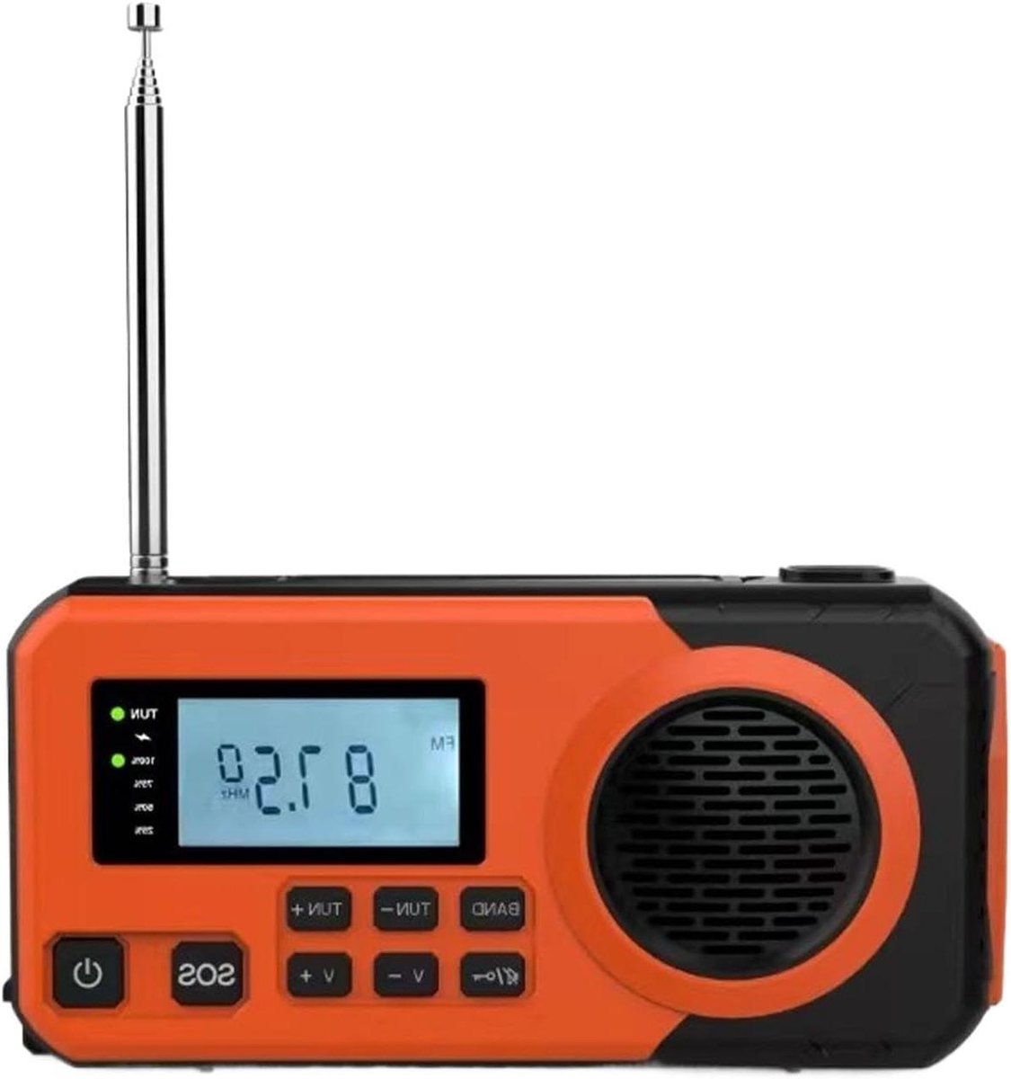 Radio op zonne-energie - Kampeerradio Crankradio - Noodsituaties Buiten - Waterdicht ABS Materiaal - 15 x 8 x 5 cm