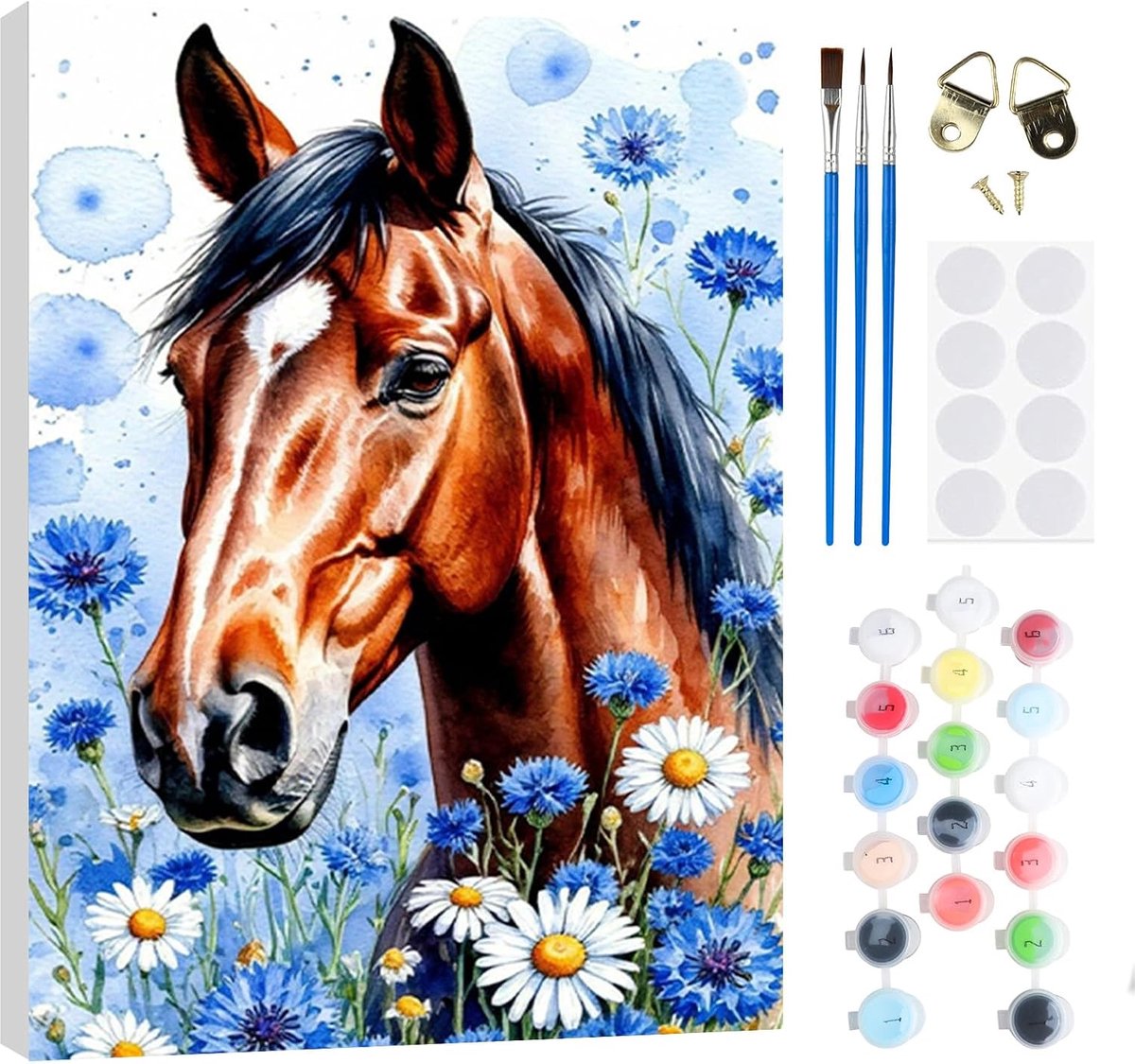 Schilderen op nummer set 20 x 30 cm - voor beginners - met houten frame - creatieve ontspanning - ShopVlot