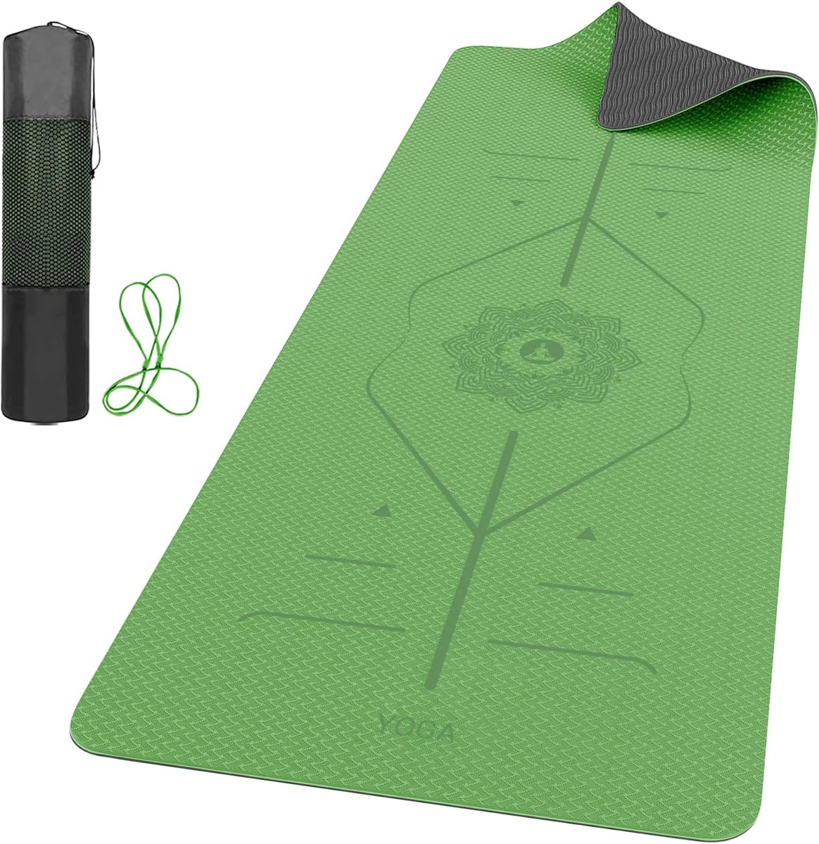 Yoga mat 6 mm - TPE materiaal - Antislip oppervlak - Ideaal voor pilates - ShopVlot