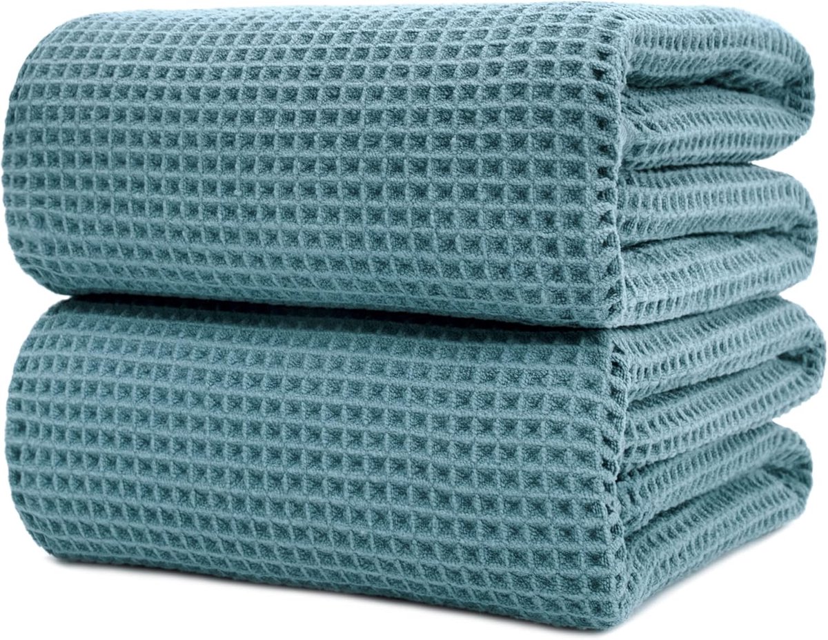 Badhanddoek XL 89x177.8 cm - Microfiber Wafel - Sneldrogend en zacht - Ideaal voor thuisgebruik - ShopVlot