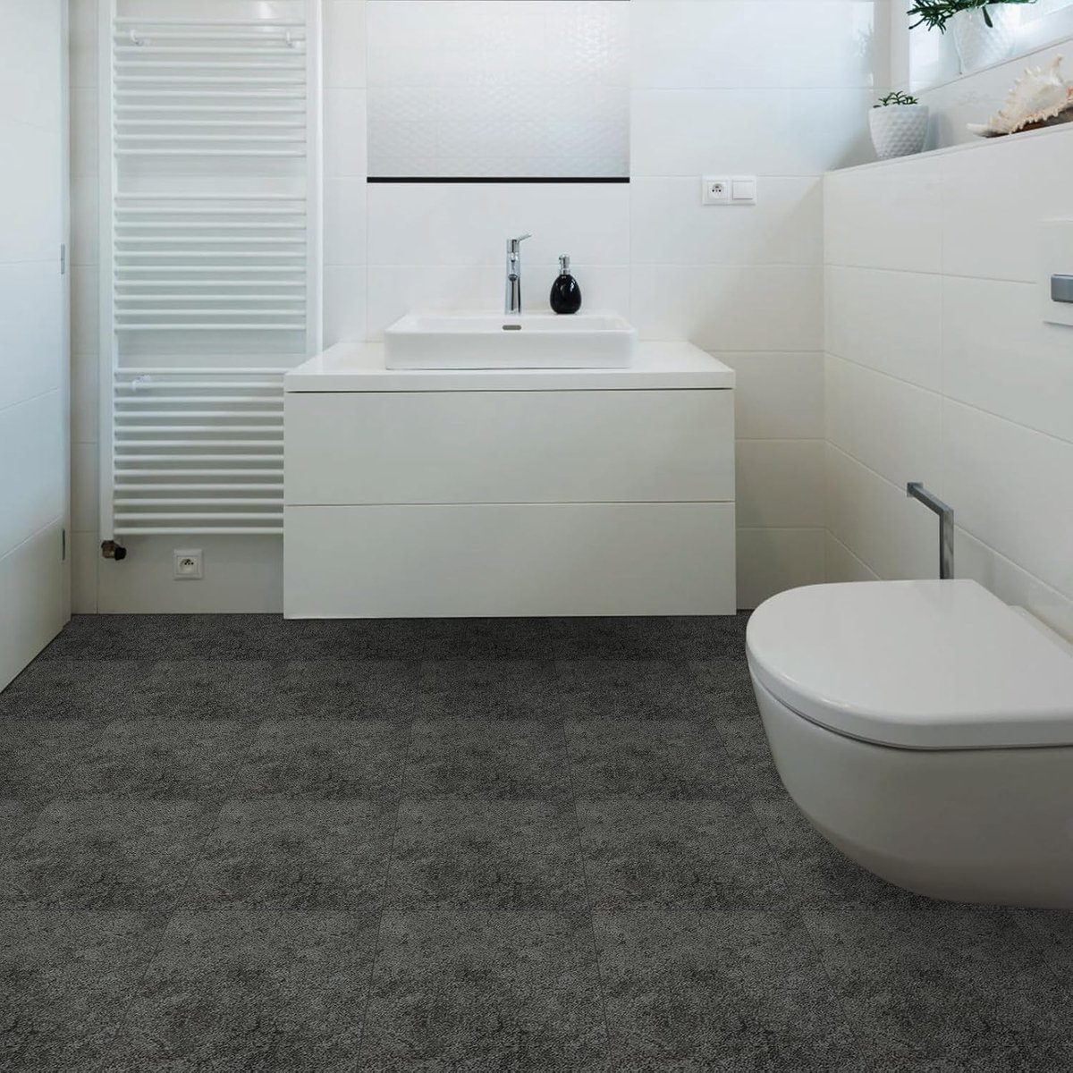 Vinylvloeren 30 x 30 cm - PVC tegels - Betoneffect - Waterdicht en eenvoudig aan te brengen - ShopVlot