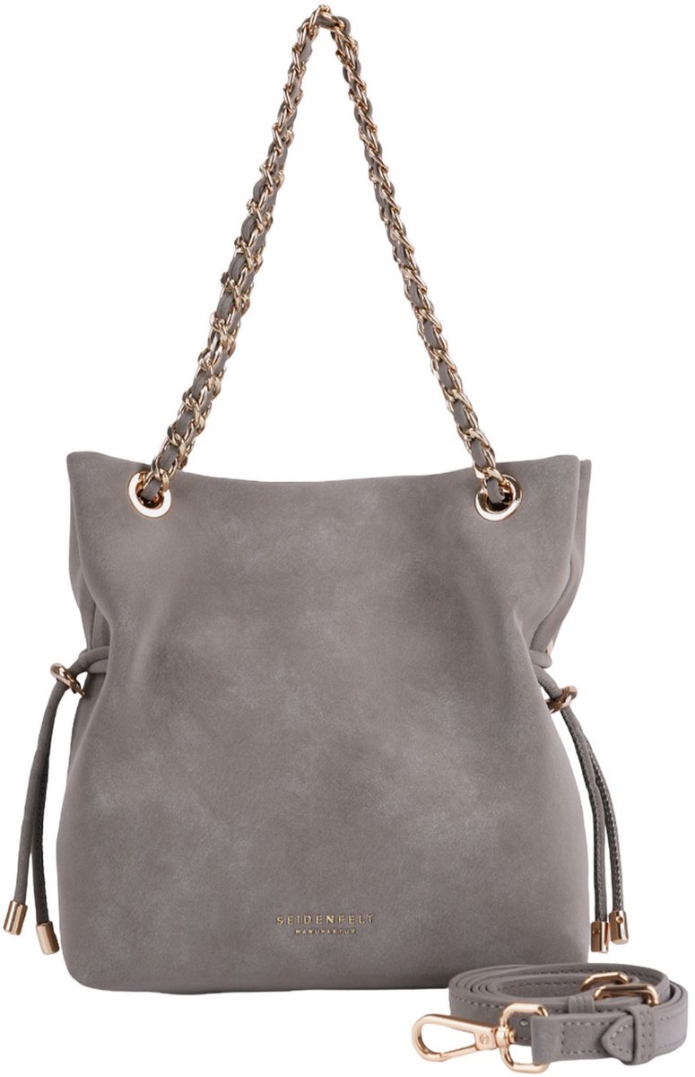 SEIDENFELT MANUFAKTUR handtas schoudertas Rena Handbag Grey grijs