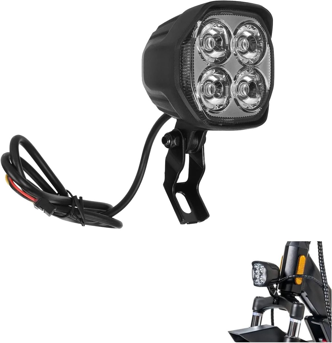 Koplamp voor Kukirin M4 Max - Hoge helderheid - Vooraf geïnstalleerde connector - Ideaal voor alle weersomstandigheden - ShopVlot