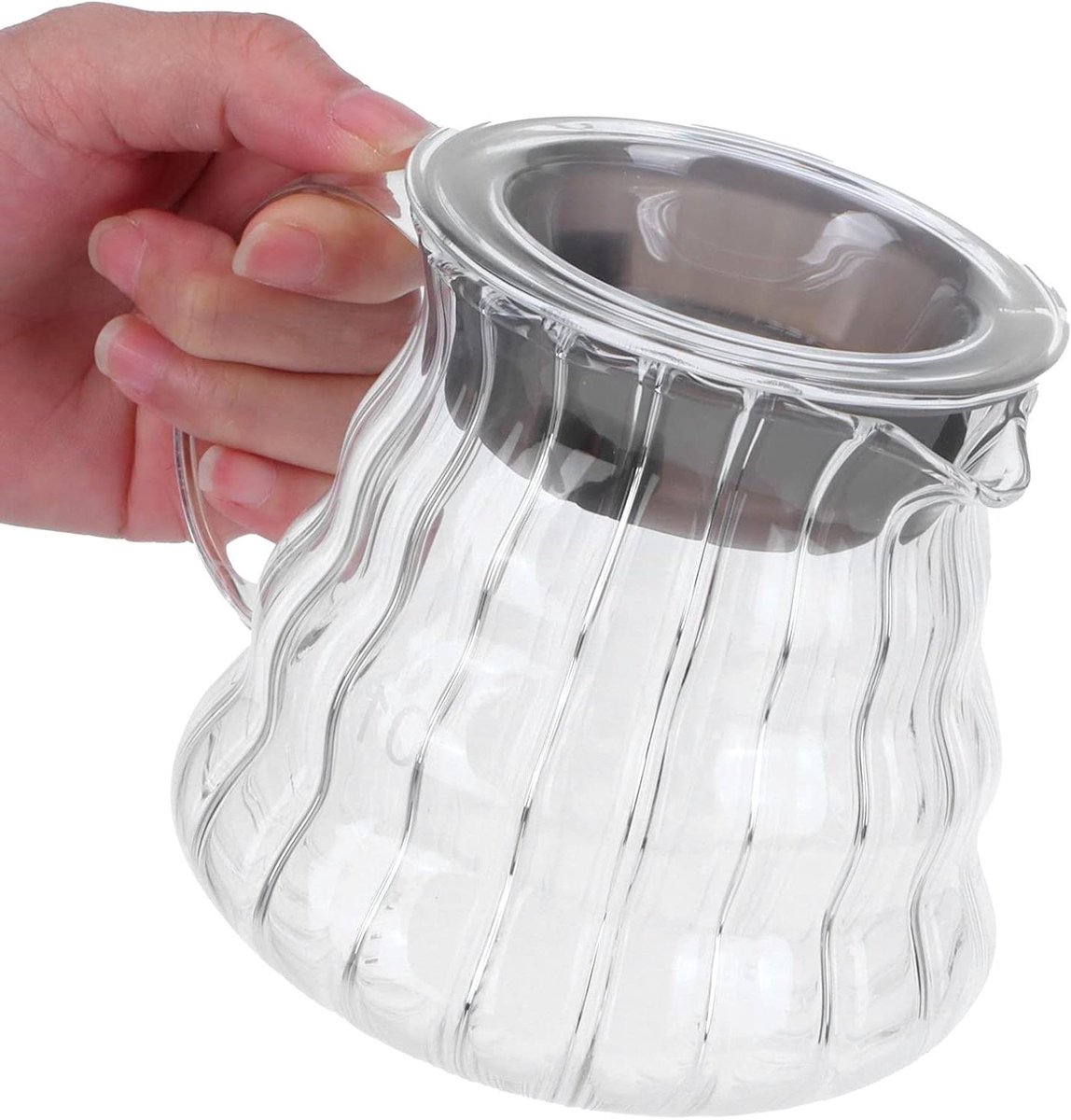 Giet over Koffiezetapparaat - Koffieketel Glas - Koffie Zetten - Anti-verbrandingshandgreep - 300 ml - Transparant