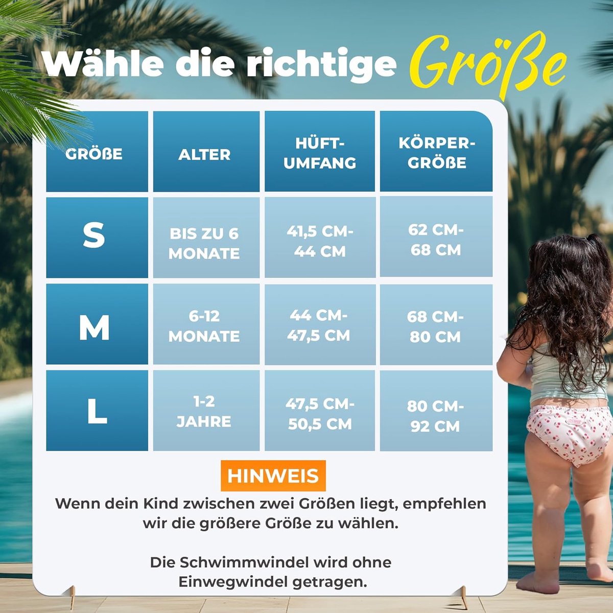 Zwemluier Baby 1-2 Jaar - Herbruikbaar - Huidvriendelijk - Ideaal voor Zwemmen - ShopVlot