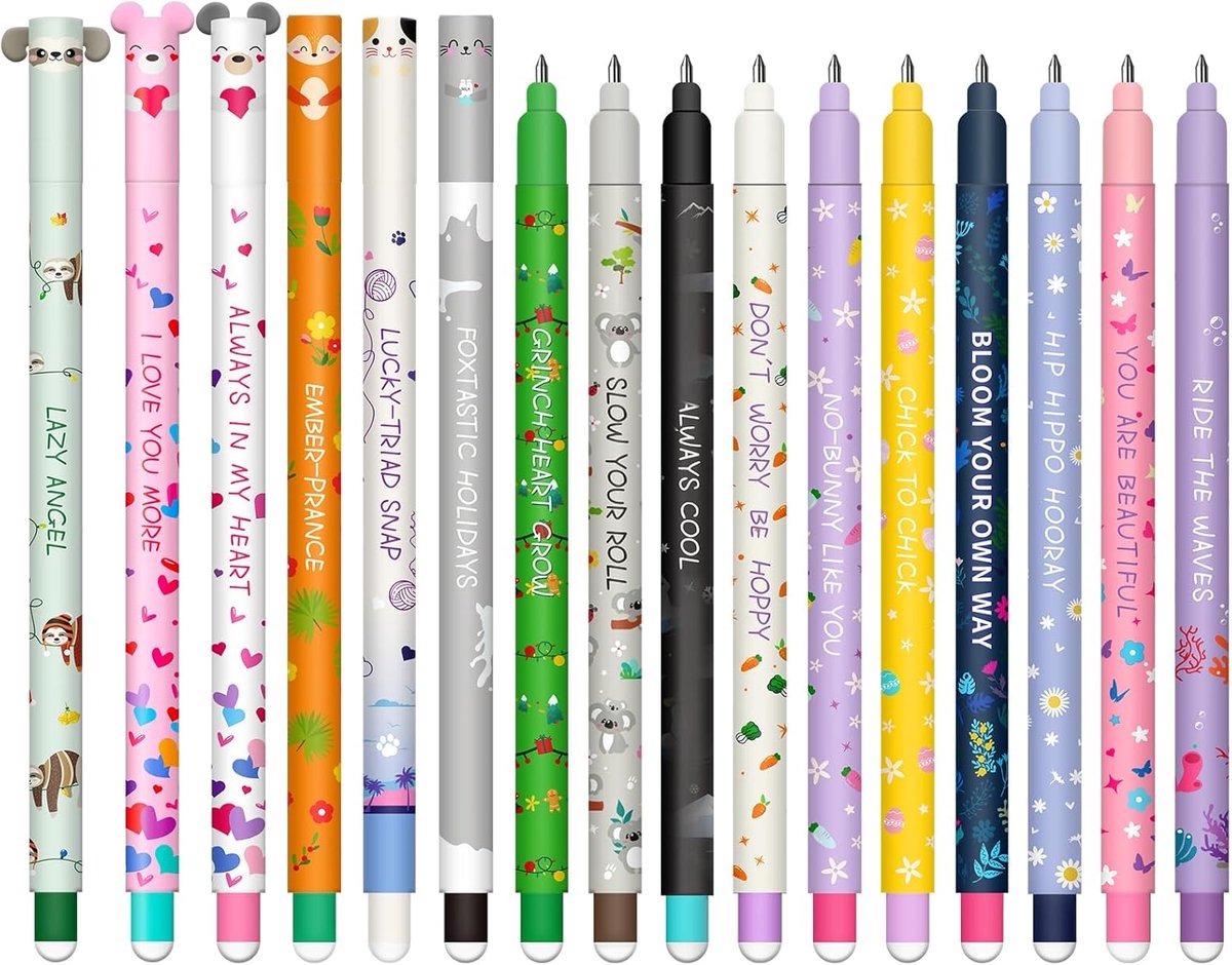 Uitwisbare gelpennen set - 0,7 mm - thermogevoelige inkt - veelzijdig gebruik - ShopVlot
