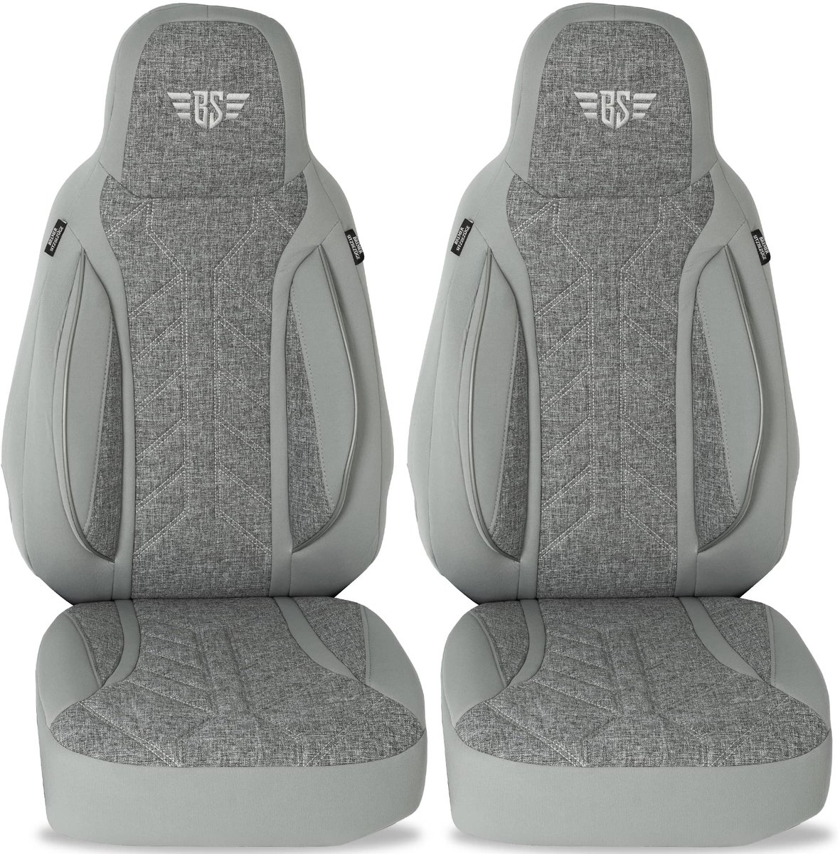 Autostoelhoezen voor BMW 1er BJ 2004-11 – Stoelhoezen voor bestuurder en passagier in Grijs