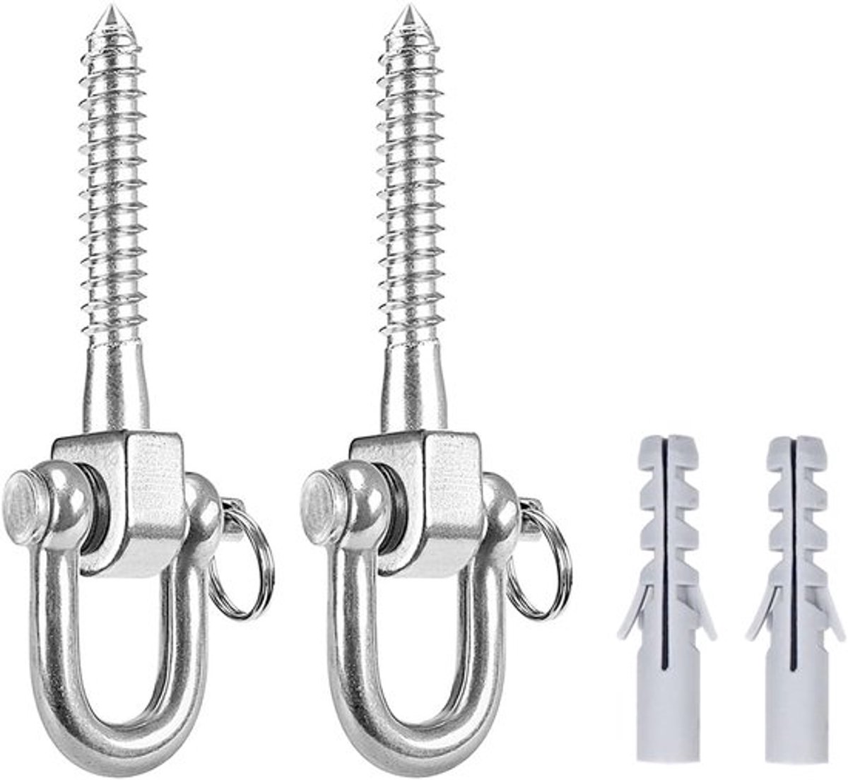 304 RVS Hangset - Swing Hangers - Voor Schommels, Hangstoelen, Hammocks - 1500 lbs Capaciteit