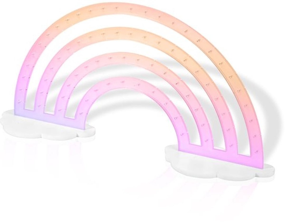 Iriserende regenboog oorbellen organizer, acryl 74 gaten regenboog oorbellen houder oorbellen houder oorbellen organizer oorbellen rek houder sieraden oorbellen display standaard voor meisjes vrouwen thuiskantoor