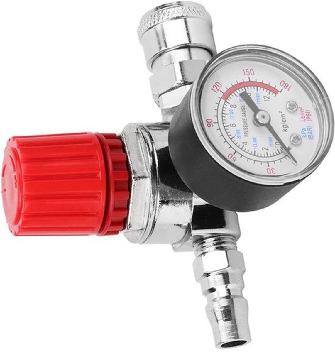 Drukregelaar Schakelaar Regelklep Gauge met connector voor luchtcompressor - Mannelijk/Vrouwelijk