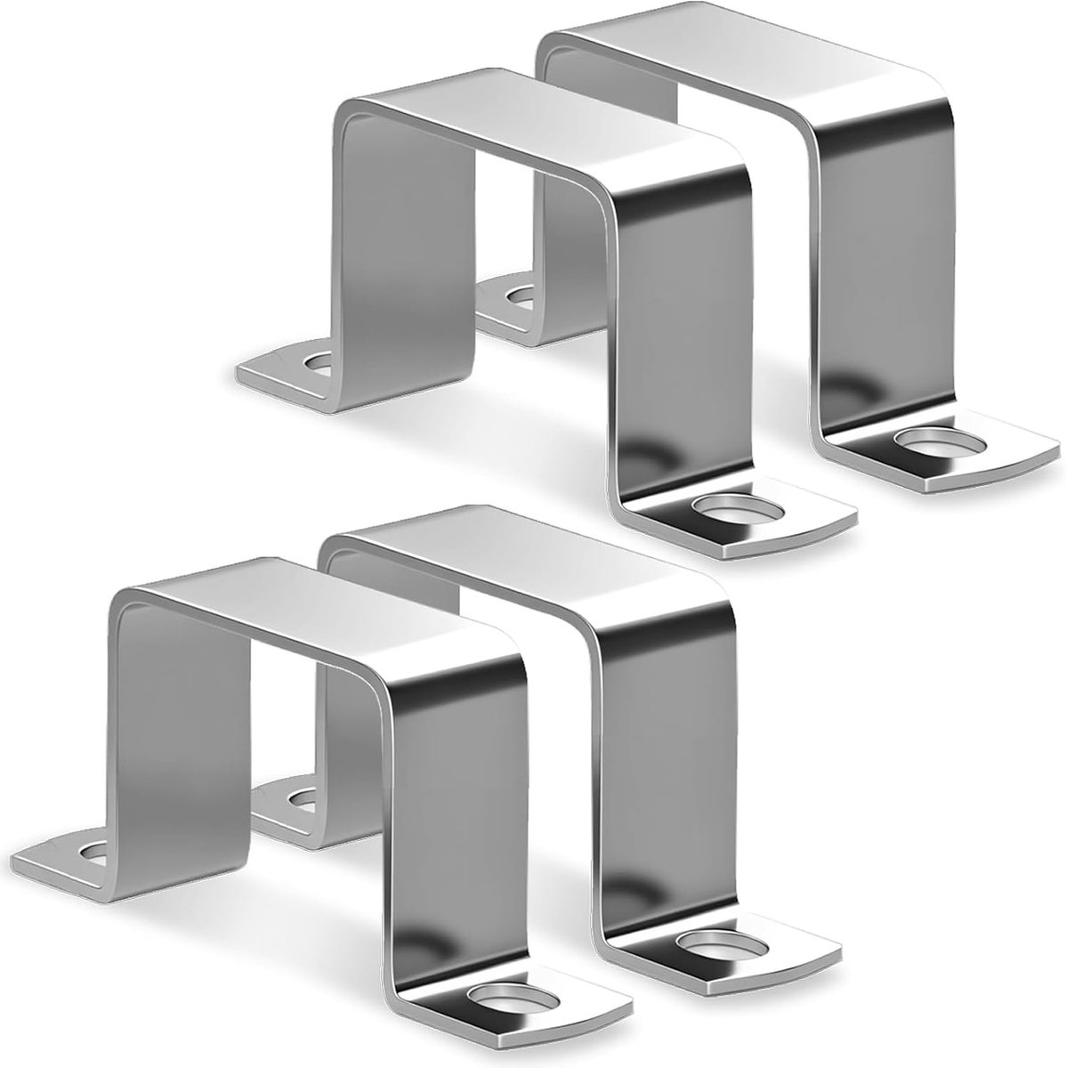 Vierkante buisklem 50 x 50 mm - 304 roestvrij staal - U-klem - Geschikt voor stevige bevestiging - ShopVlot