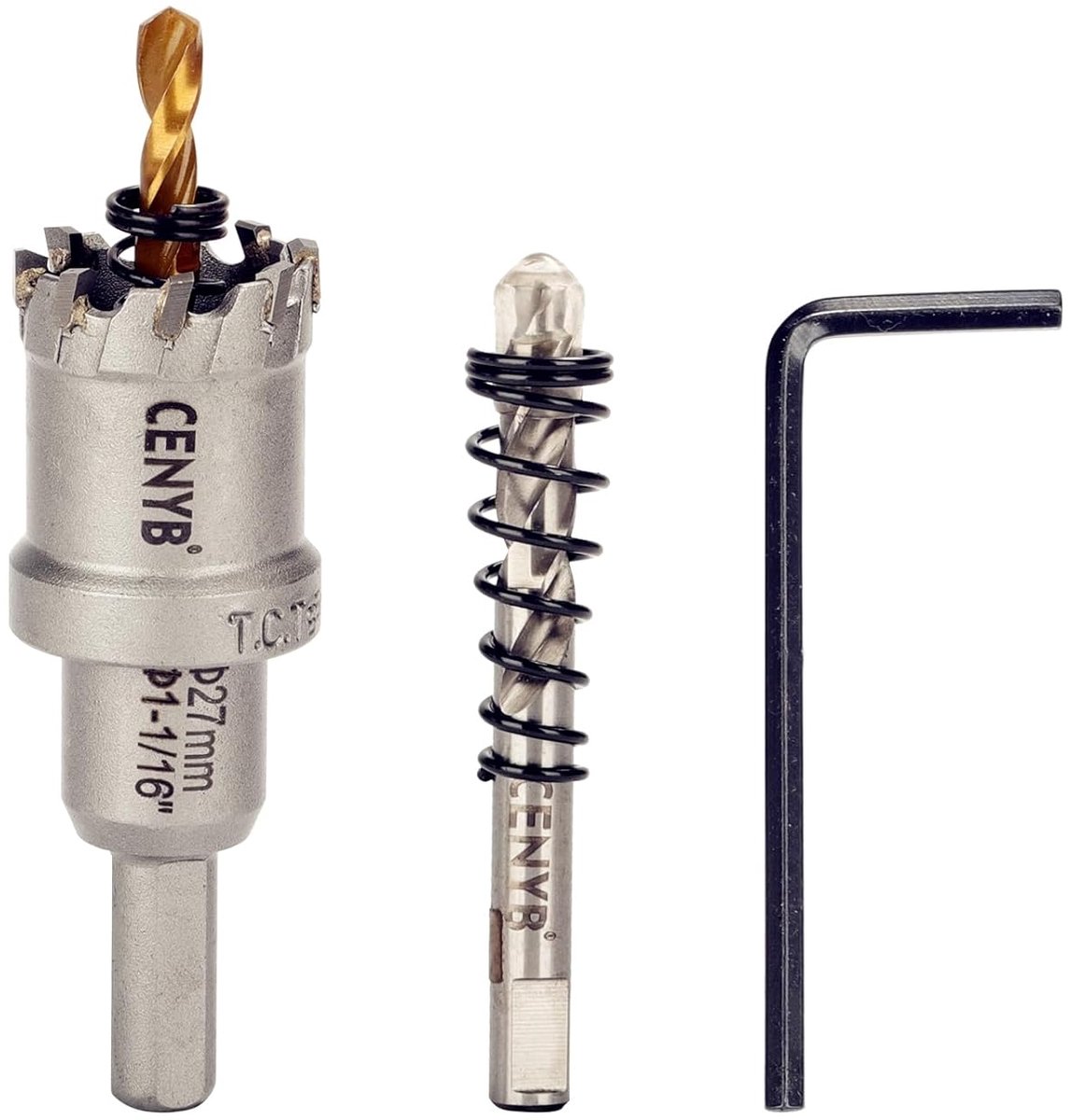 Holesaw 27mm - TCT met titanium gebonden boor - 8 tanden voor snel zagen - Geschikt voor metaal en hout - ShopVlot