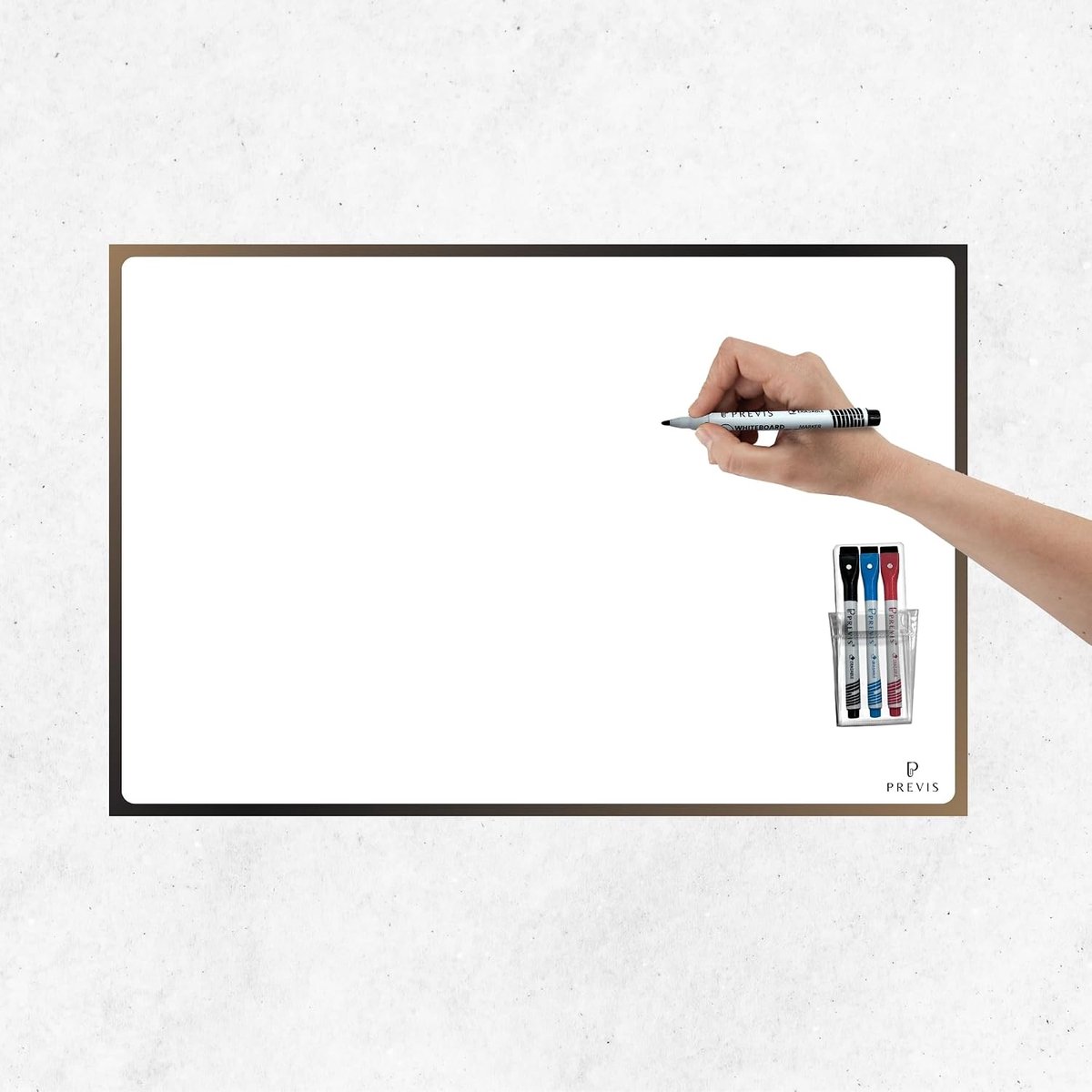 Magnetisch Whiteboard 60 x 40 cm - Met 3 Uitwisbare Stiften - Muurvriendelijk en Gemakkelijk te Bevestigen - ShopVlot