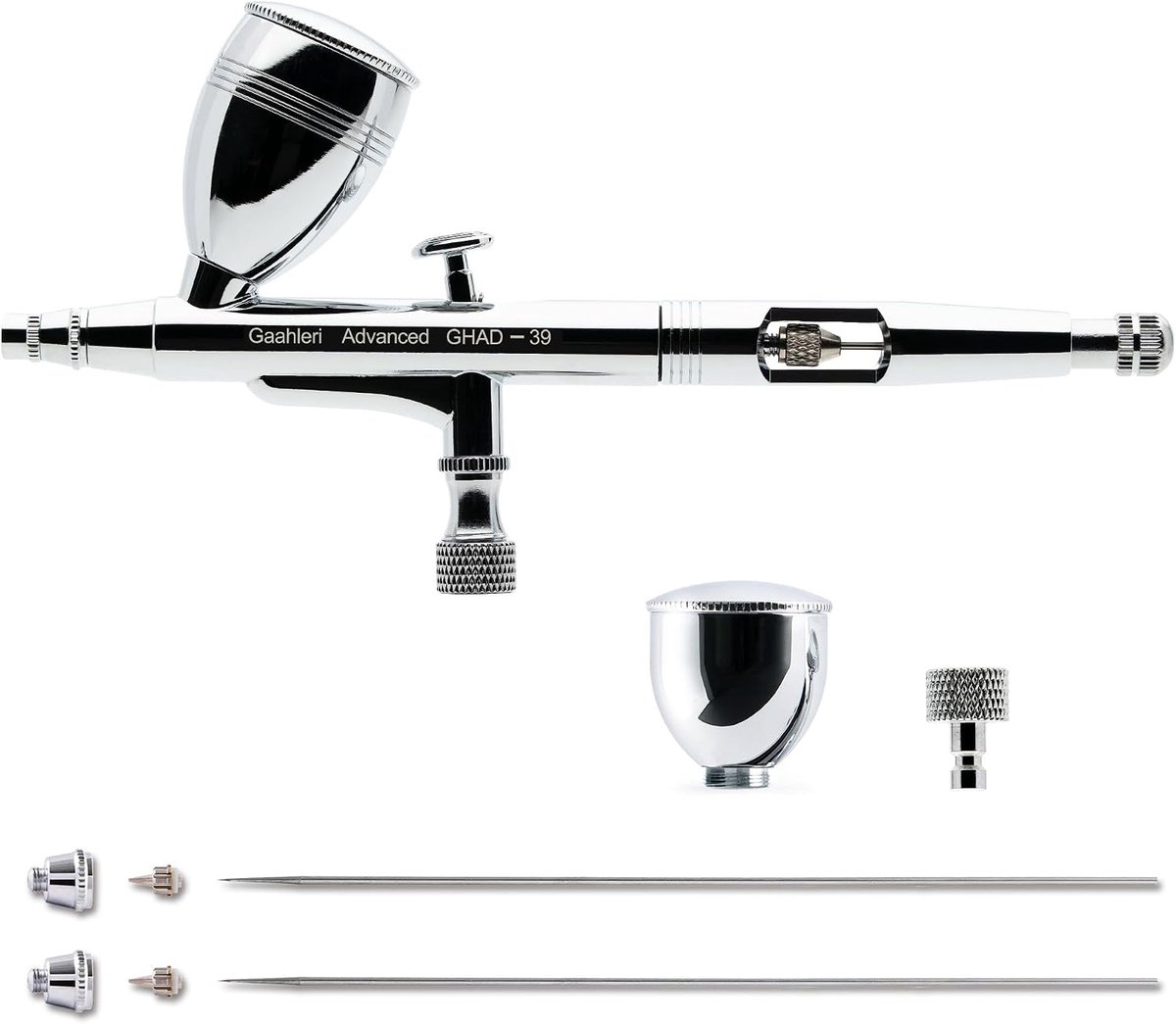 Airbrush Kit - Dual-Action Gravity 1/2 & 1/4 oz - 0.35 & 0.5mm Naald - Perfect voor Make-up en Nail Art - ShopVlot