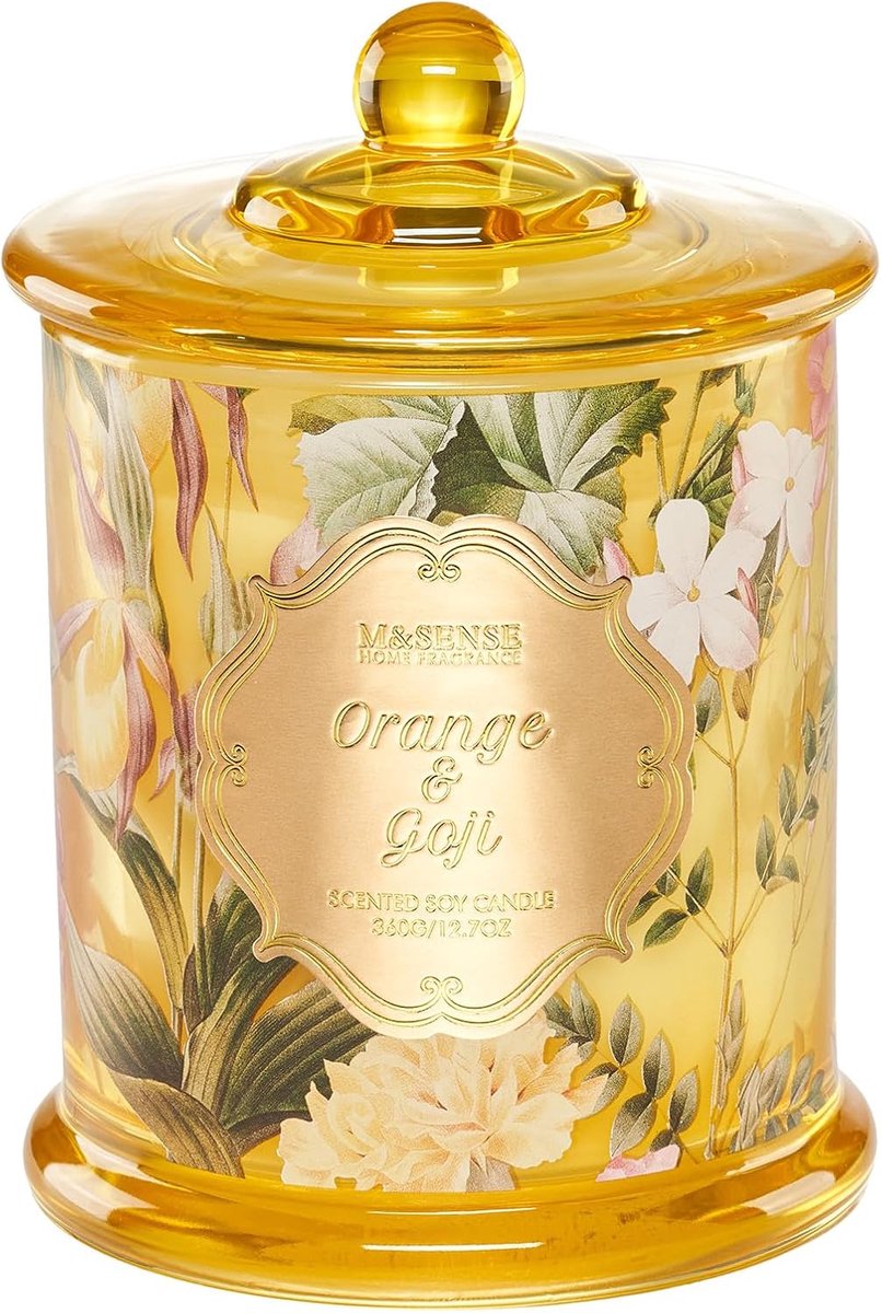Geurkaars - 360g Citrusgeur - Natuurlijke ingrediënten - 75 uur ontspanning - ShopVlot