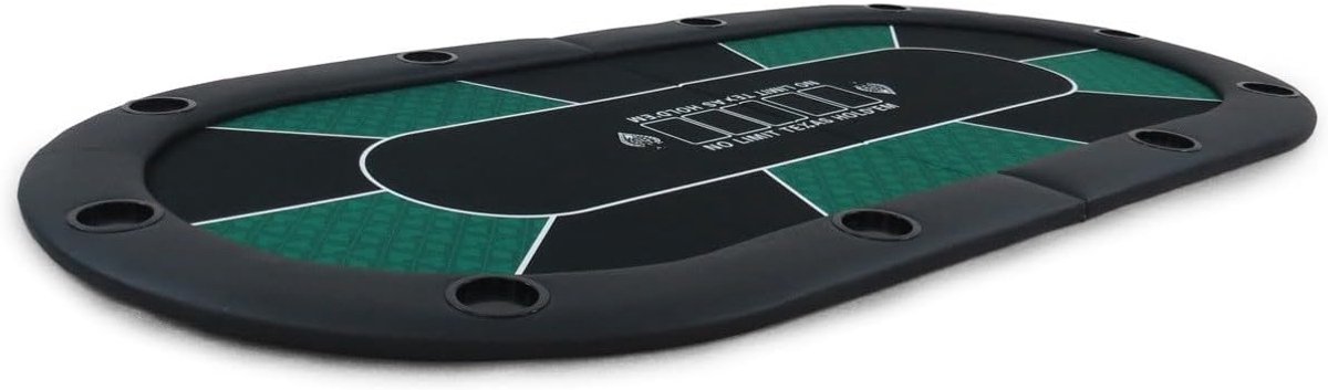 Poker top Deluxe 213x103 cm - ovaal - met draagtas - creëer een casino sfeer - ShopVlot