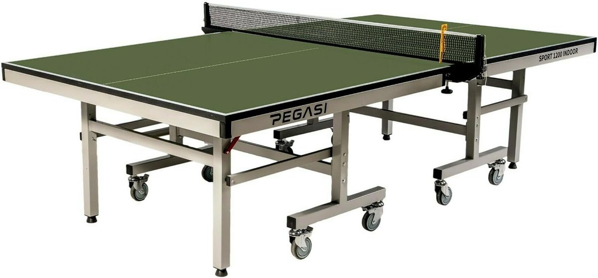 Tafeltennistafel Indoor Pro 1200 - Groene speeloppervlak - Professionele kwaliteit - Uitstekende speelervaring - ShopVlot