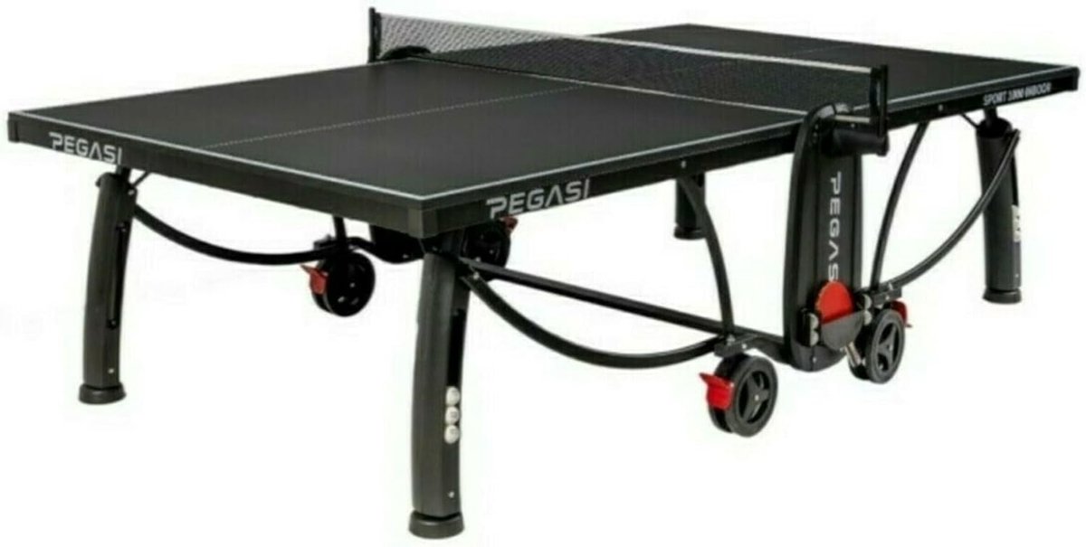 Tafeltennistafel 1000 Indoor - Zwart - Sportief design - Geschikt voor intensief gebruik - ShopVlot