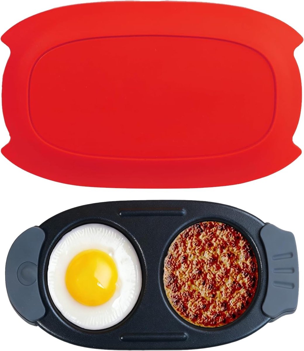 Omelet pan - 2-in-1 eierkoker - magnetron - voor snel ontbijt - ShopVlot