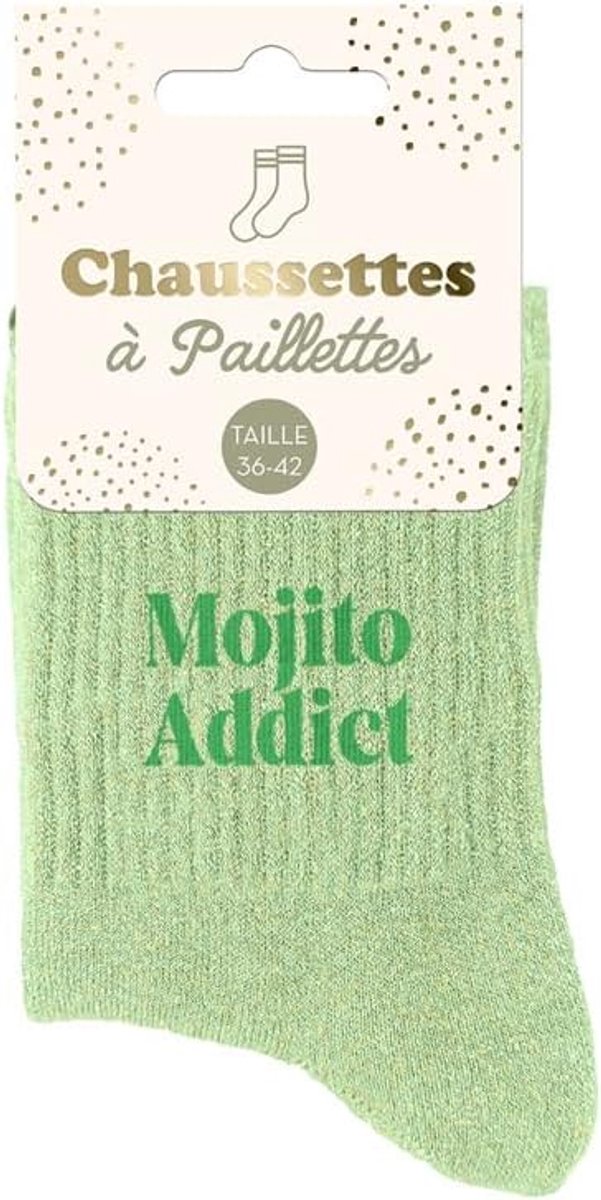Glittersokken Mojito - Maat 35-38 - Kleurrijk - Perfect voor feestjes - ShopVlot
