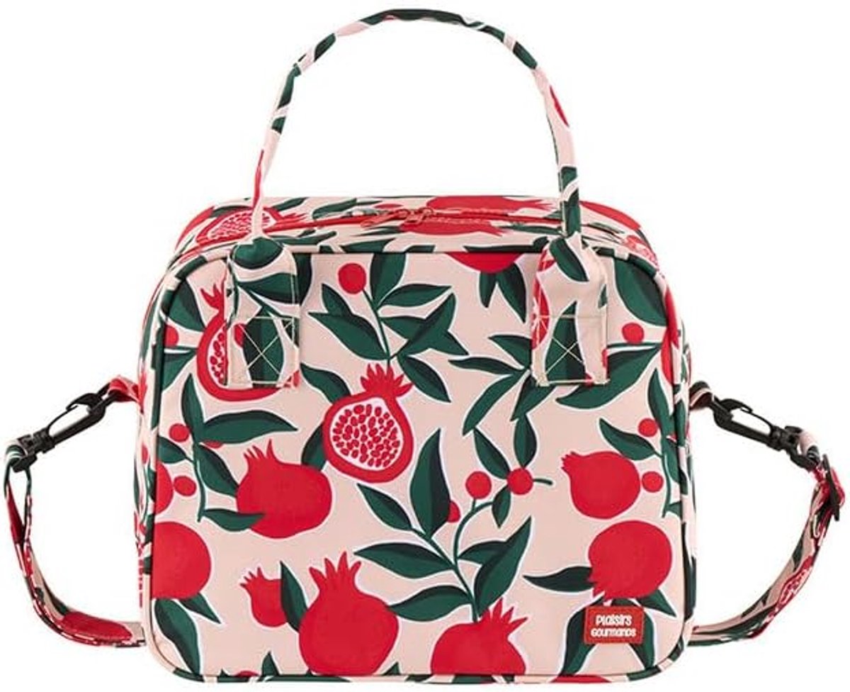 Geïsoleerde lunchtas 29x15x25 cm - Polyester - Granaatappel - Ideaal voor onderweg - ShopVlot