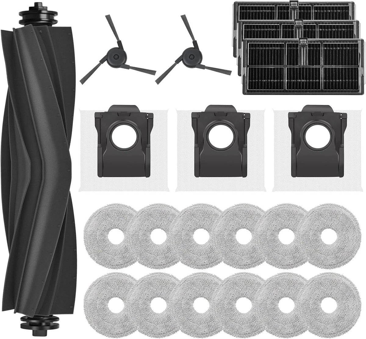 Accessoires voor robotstofzuiger - 21-delig - Inclusief 12 mops, 3 filters - Ideaal voor grondige reiniging - ShopVlot