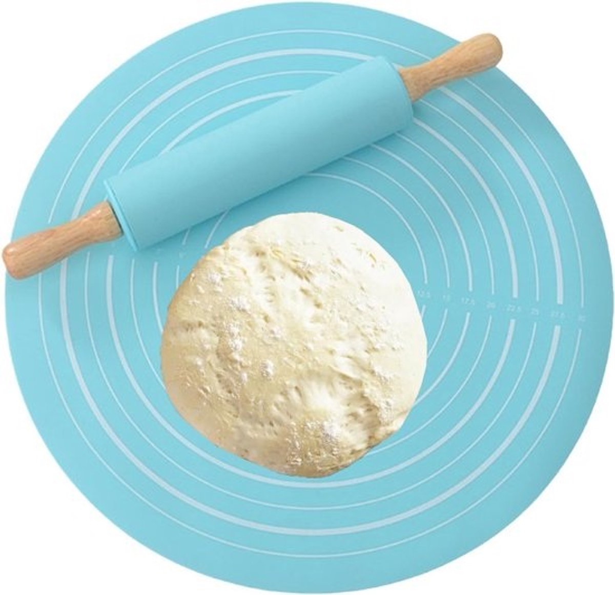 Deegroller Bakmatset - Anti-aanbak Rol - Bakken Thuis - Ladderontwerp Kneedplaat - 336 cm - Blauw
