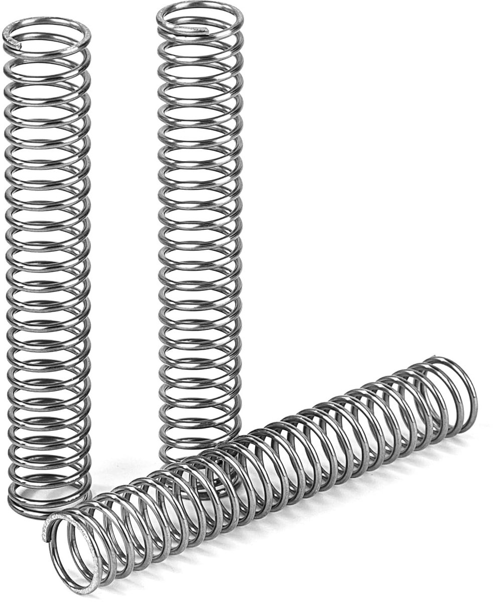 Verstelbare compressieveer van roestvrij staal, 25 mm, draaddiameter 0.7 mm, binnendiameter 8 mm, veerkracht 0.55 kg, set van 10 stuks voor diverse toepassingen