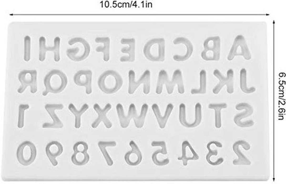 Letters vorm siliconen taart Fondant chocolade vormen decoreren gereedschap 3D zeep vormen chocolade DIY gebak nummer en korte vorm siliconen mal Grijs 11.00 * 7.50 * 1.80